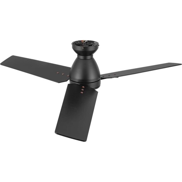52" Low Profile Flush Mount Ceiling Fan with Light & Remote - Picture 3 of 6